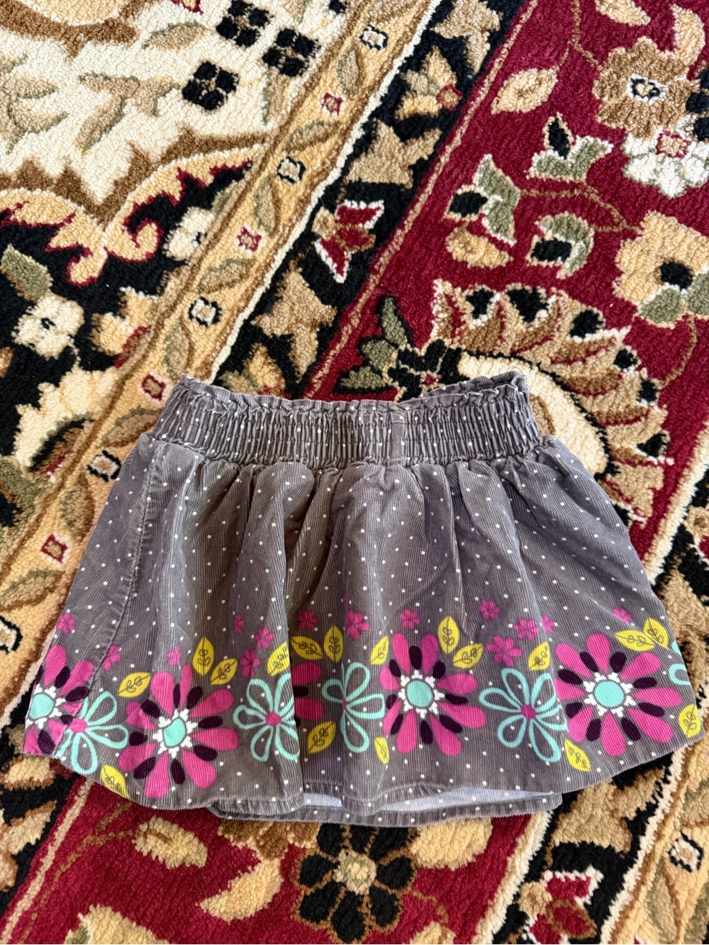 10/20 Cherokee Floral Girls Skirt with Bright Flower Border